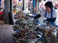 DSC 1714-2  Etal de produits de la mer frais, surtout de crabes