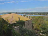 Vue sur l'étang de Thau depuis la place du Truc