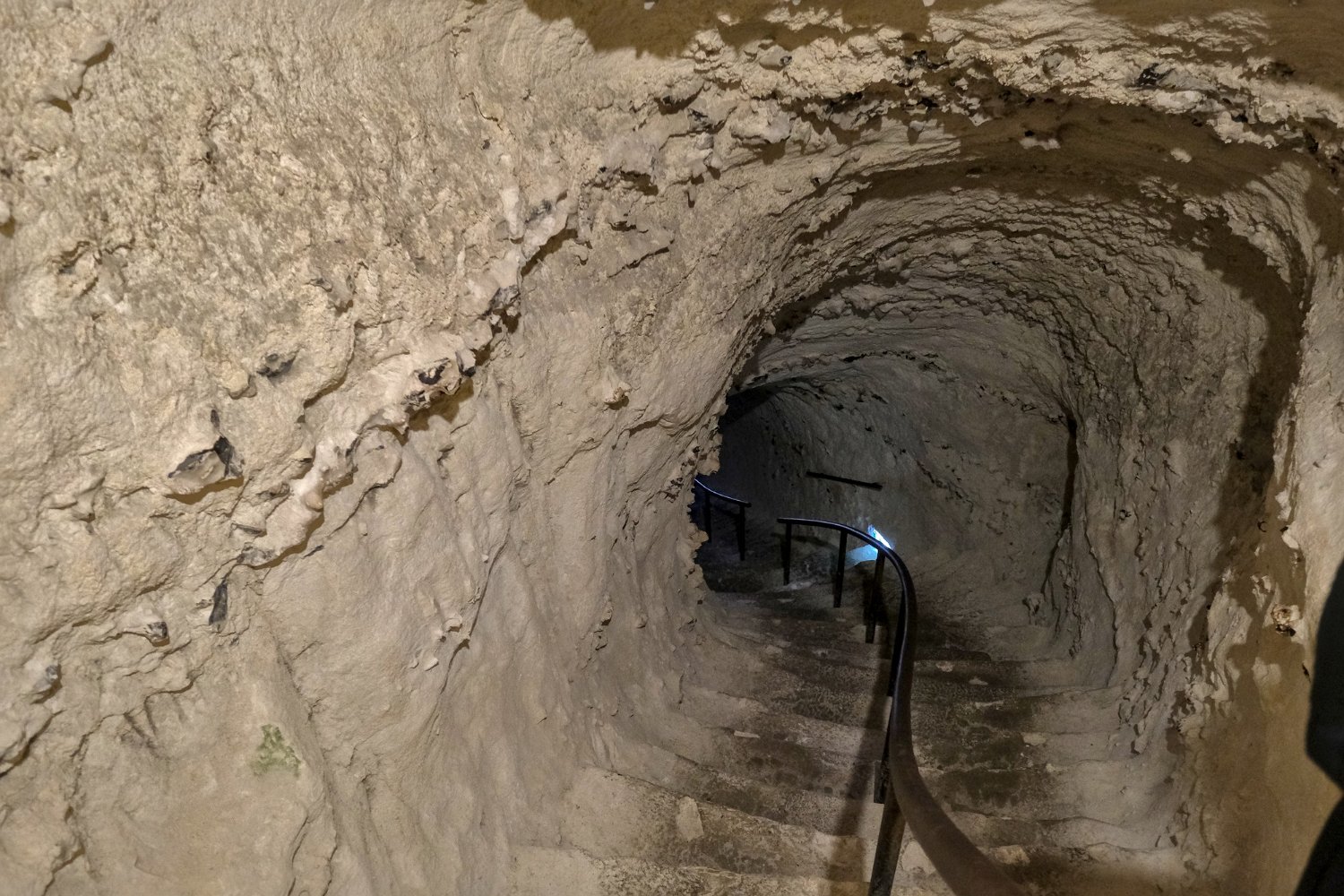 L'escalier d'accès au donjon