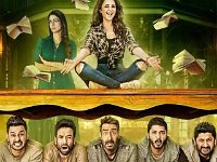 Affiche du film à l'écran  Golmaal Again est un film fantastique hindi de 2017 (sortie le 20 octobre 2017). C'est le 4ème volet de la série Golmaal. Il a été tourné à Mumbai (Bombay) aux studios Yash Ral. C'est une production de Bollywood, contraction de Bombay et Hollywood, nom donné à l'industrie du cinéma en Inde.