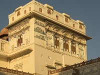 Vue du Karam Mahal (gré rouge et marbre blanc)  Appartements de l'actuel maharaja de Bikaner