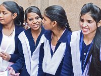 Lycéennes au fort rouge d'Agra