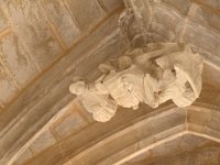 Clé de voute (deux anges présentant un tissu portant la silhouette du Christ)