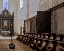 Eglise abbatiale - le choeur et les stalles