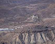 Désert de Tabernas - Lieu de tournage d'un western (tipies au centre de l'image)