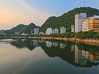 Le front de mer au coucher du soleil