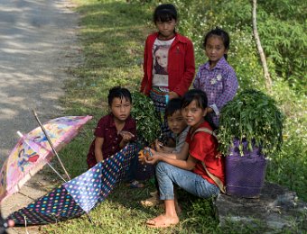  Enfants croisés sur une route